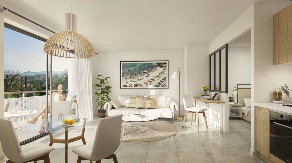 Investissement immobilier dans un appartement refait à neuf avec un grand séjour ouvert sur le balcon