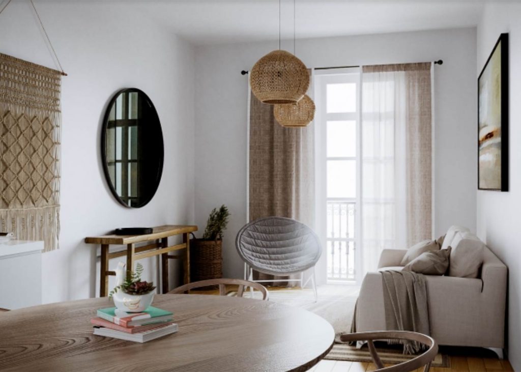 Appartement meublé avec grande hauteur sous plafond à Montpellier après rénovation en déficit foncier