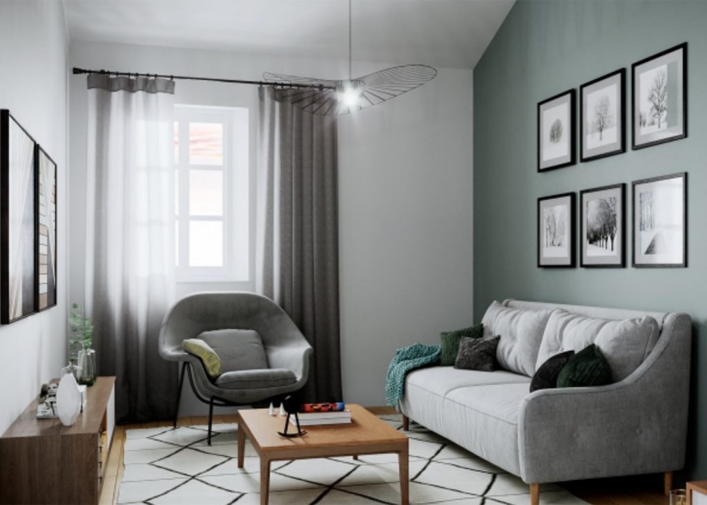 Investissement immobilier locatif à Montpellier en déficit foncier avec un séjour meublé lumineux