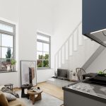Investissement immobilier locatif à Lyon 4 avec ce logement meublé et rénové blanc et bleu